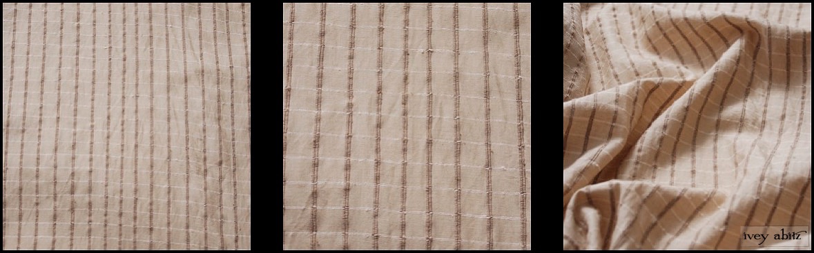 Antiqued Embroidered Plaid Silk