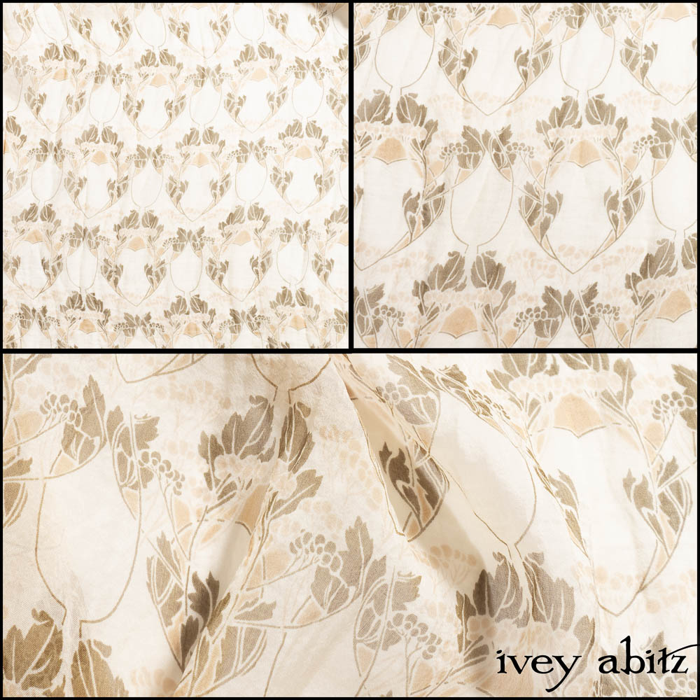 Art Nouveau Floral Silk Chiffon