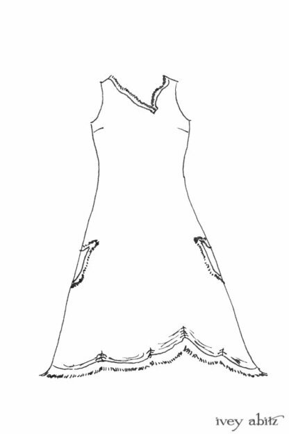 Au Sable Frock drawing by Ivey Abitz