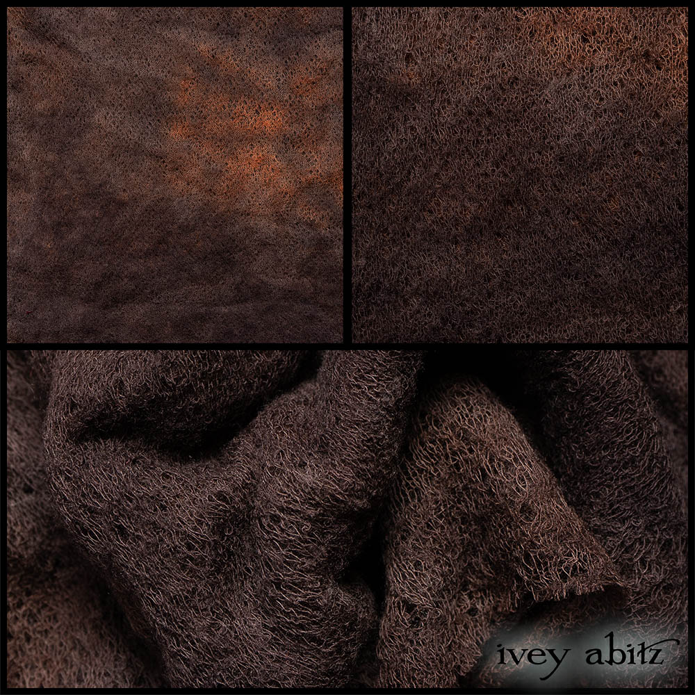 Bark Mottled Mohair Hat and Scarf Knit