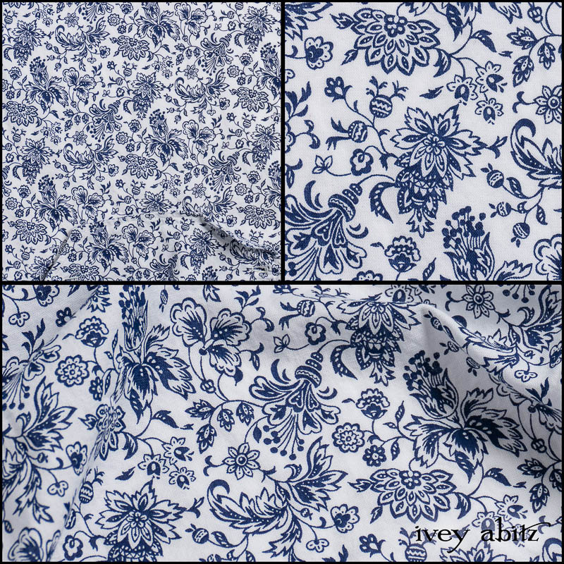 Bastille Blue Fleur Cotton