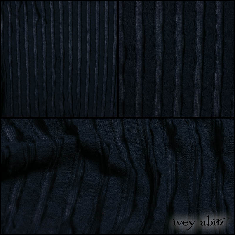 Bastille Blue Flutter Pleat Knit