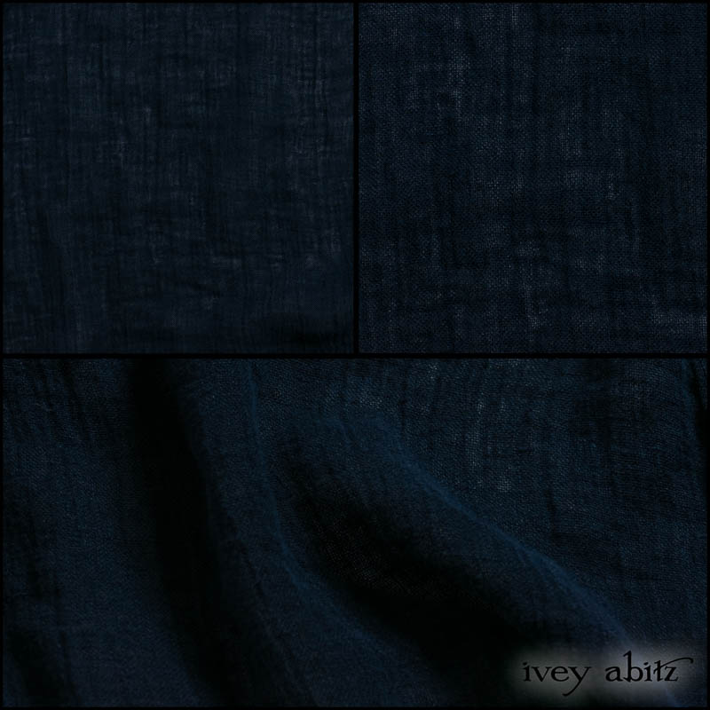 Bastille Blue Washed Crinkled Weave