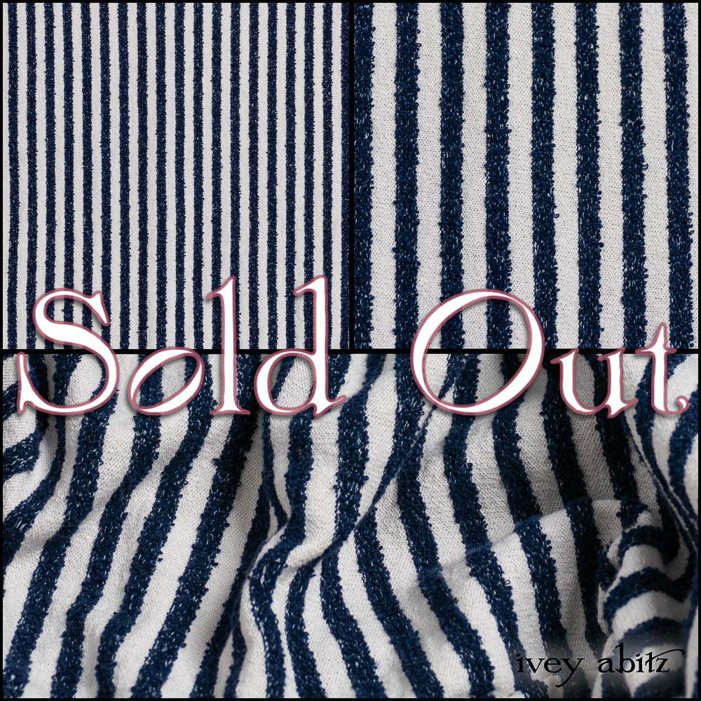 Bastille Blue and Blanche Textured Stripe