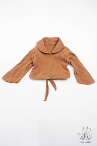 Beacon Jacket in Copper and Stone Embroidered Stripe Weave