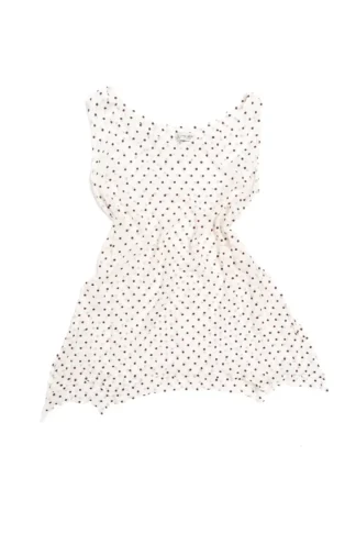 Bedloe Frock in Record Case Embroidered Dot Silk Chiffon