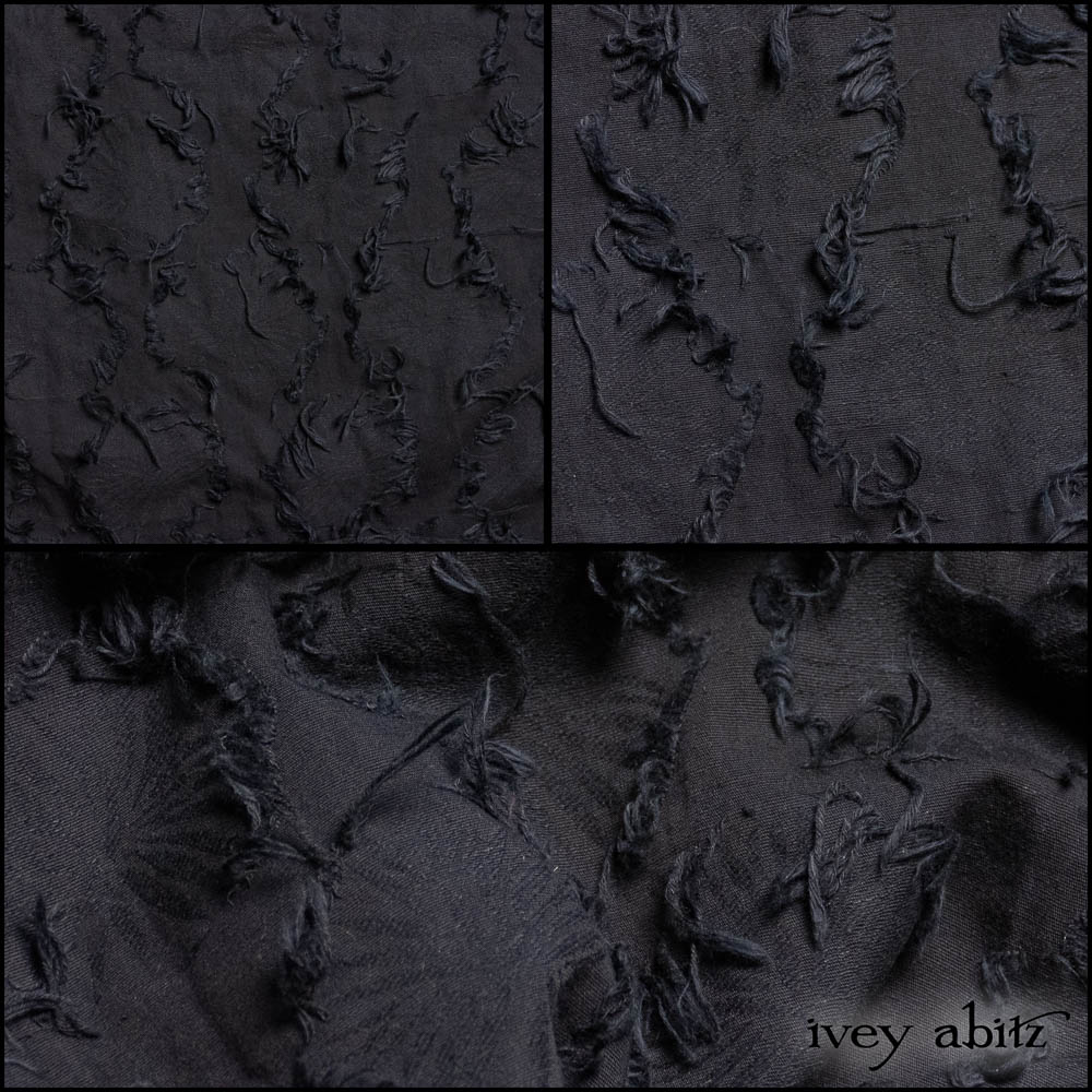Black Diamond Rustic Floral Embroidered Weave
