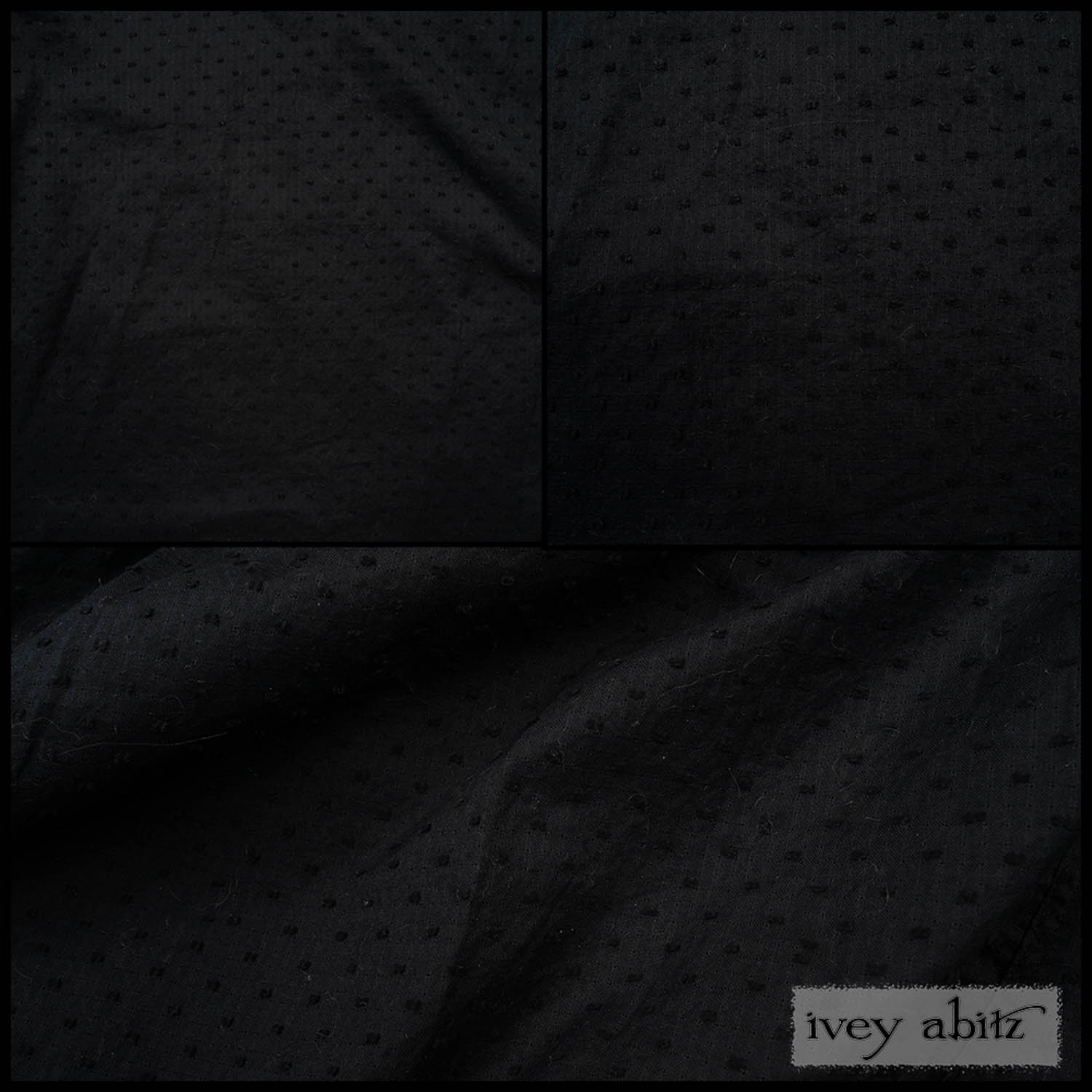 Black Dotted Check Voile