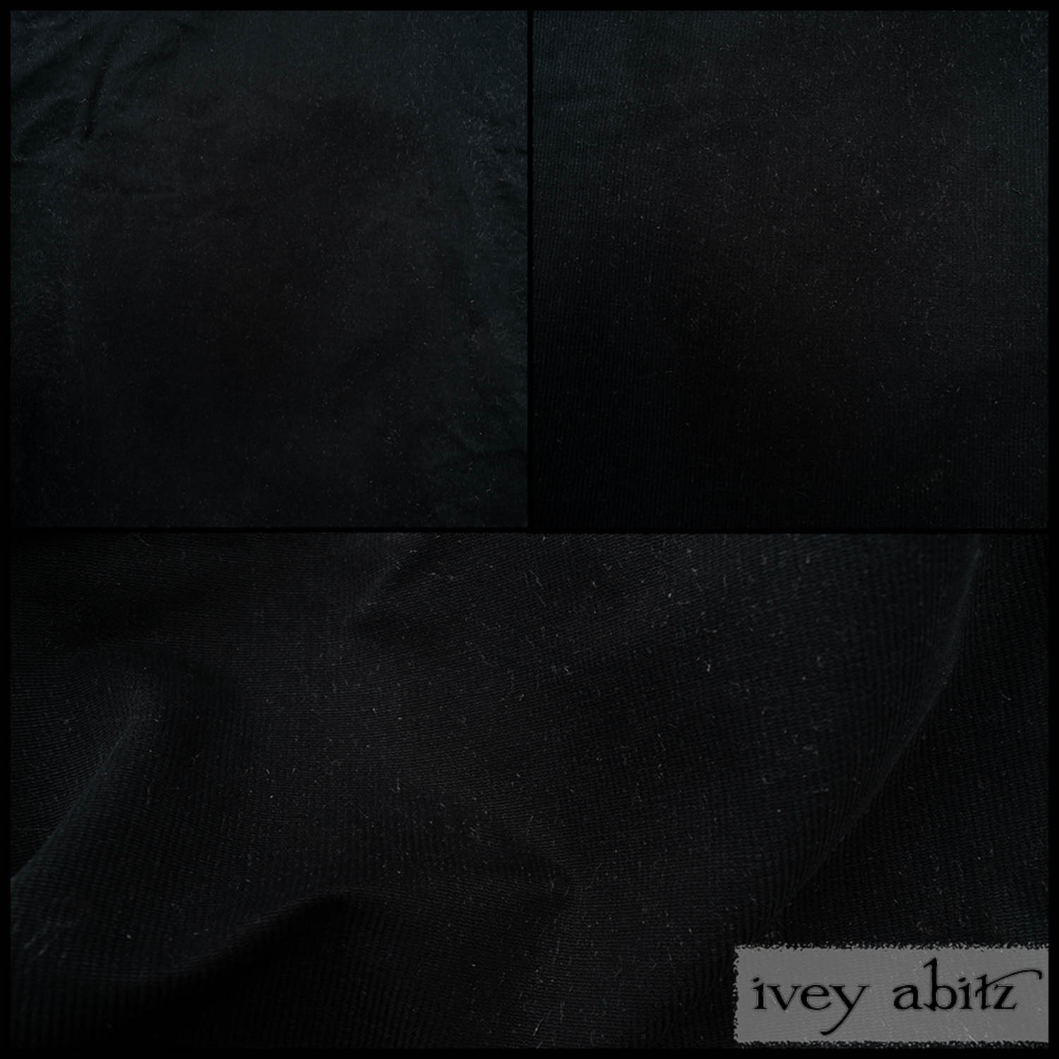 Black Ribbed Washed Twill