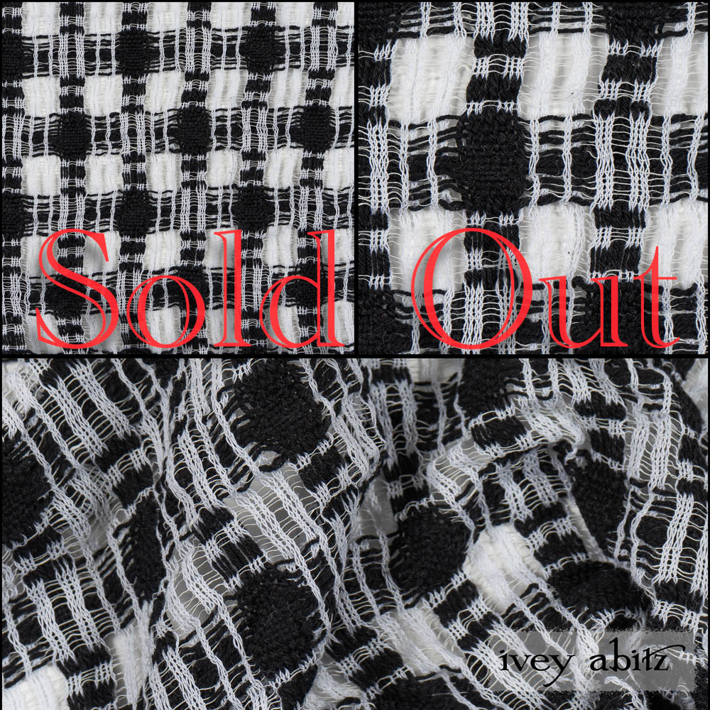 Black and White Embroidered Weave