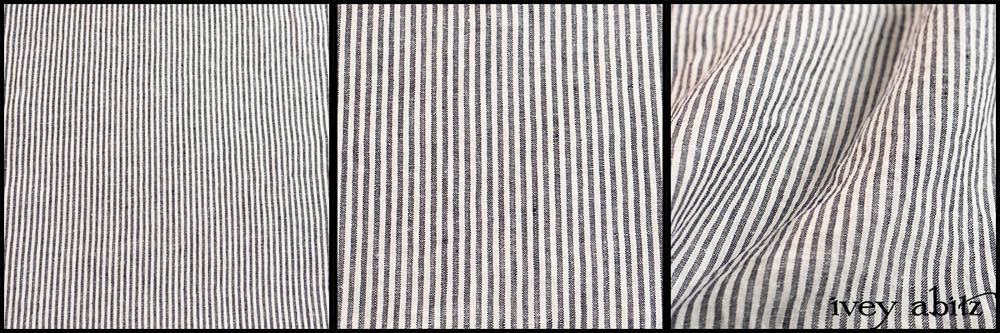 Black and White Petite Stripe Linen