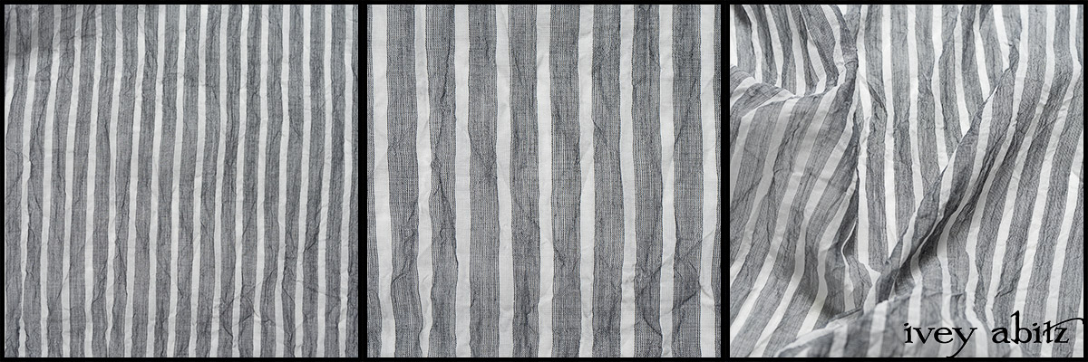 Black and White Washed Stripe Voile - Collection 63 - 2020