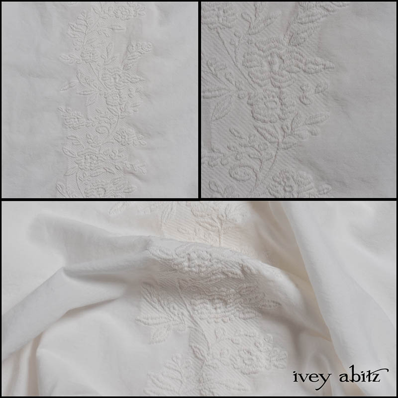 For shirts and a selection of frocks. Description: Our voiles are indispensable during the summer. But embroidered with an incredible stripe boldly placed across it? C'mon! It's just a stunner, especially for summer frocks and shirts to wear year round. Content: 100 percent cotton. Woven in Italy. All season weave. Care: Simply hand wash or put through machine delicate cycle in cold water with a plant based detergent. We suggest using a natural fabric softener to maintain the softness we have washed into it. Tumble dry on extra-low heat with our artisan wool dryer balls to keep the relaxed effect that is featured in the Look Book.