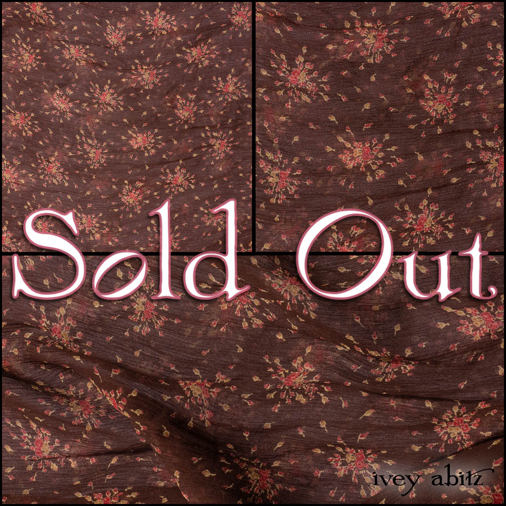 Brick Floral Silk Chiffon