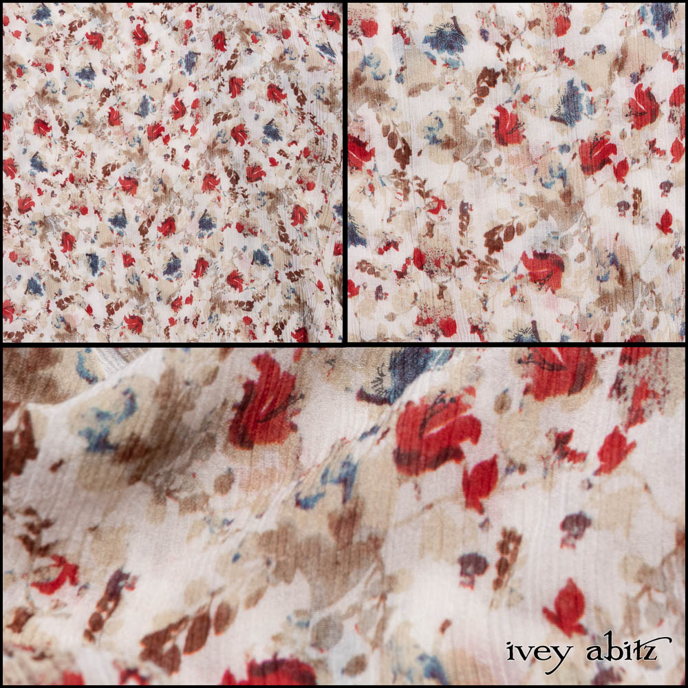 Brooklyn Floral Crinkled Silk Chiffon