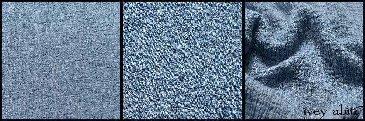 Buoy Blue Washed Crinkled Linen - Collection 63 - 2020