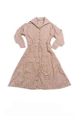 Camborne Dress in Far Beyond Forever Blue Stripe