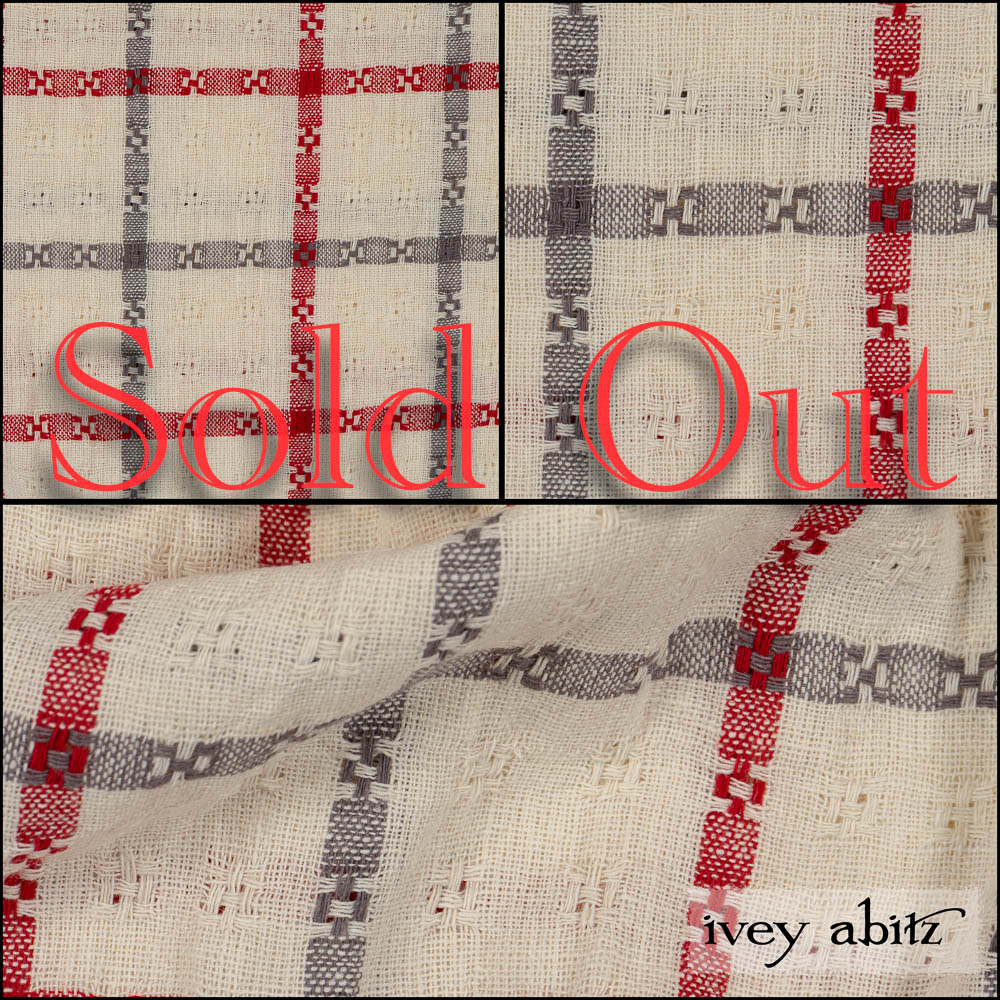 Casual Red and Raindrop Plaid Woven Weave