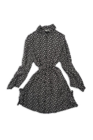 Cedar Lake Dress Shirt in Black Floral Soft Crepe by Ivey Abitz