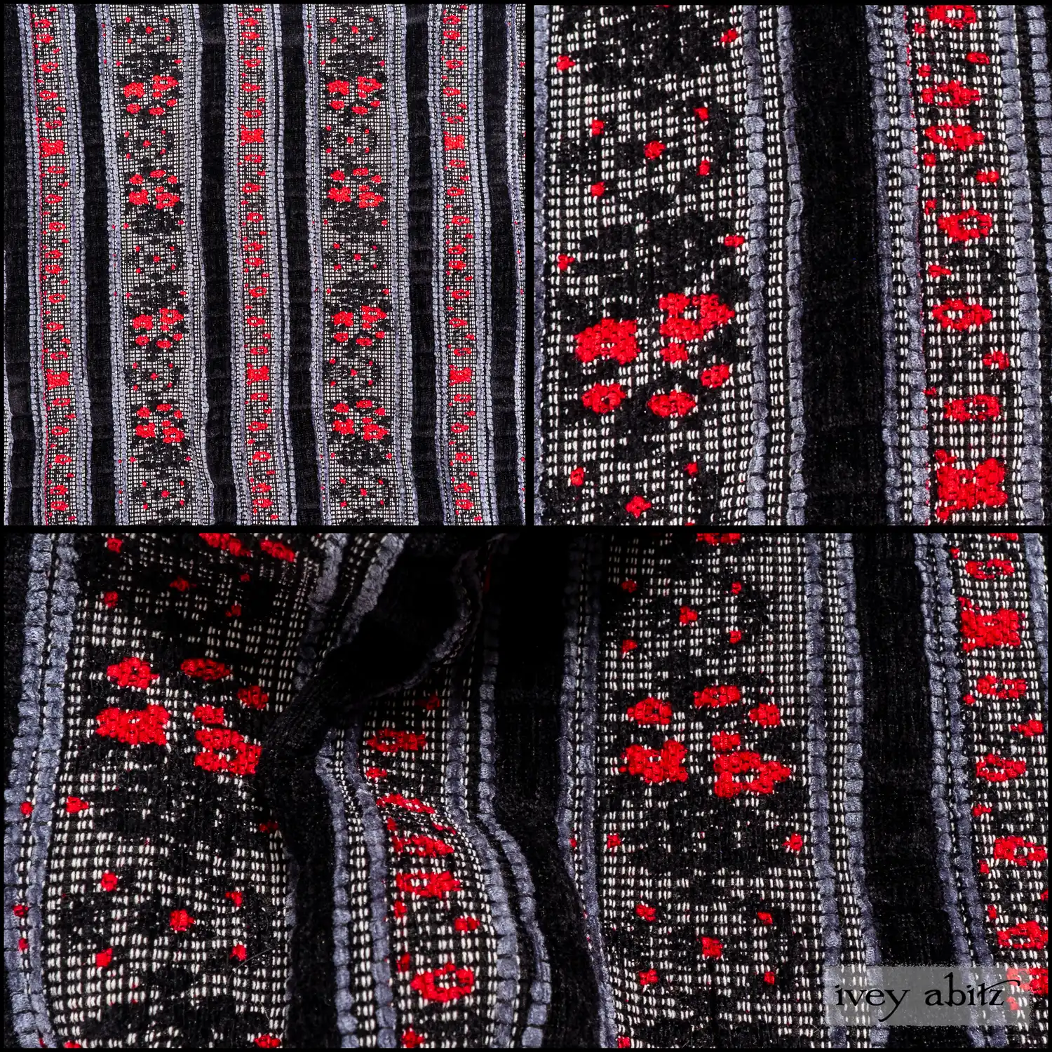 Center Label Floral Chenille Brocade