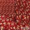 Description: The Center Label palette is a nod to the center label of a 45 record. It catches the eye while still allowing the black record to be featured. The floral design is quietly feminine and celebratory of nature itself. Look more closely, and you will see a circle motif repeated in the background. It is a visual whisper of the collection's record and musical theme.Mix of our Center Label red, soft linen, and Quarter Note (black). Content: Finely spun sustainable bamboo. Woven and printed in Italy.Care: Simply hand wash or put through machine delicate cycle in cold water with a plant based detergent. We suggest using a natural fabric softener to maintain the softness we have washed into it. Tumble dry on extra-low heat with our artisan wool dryer balls to keep the relaxed effect that is featured in the Look Book.