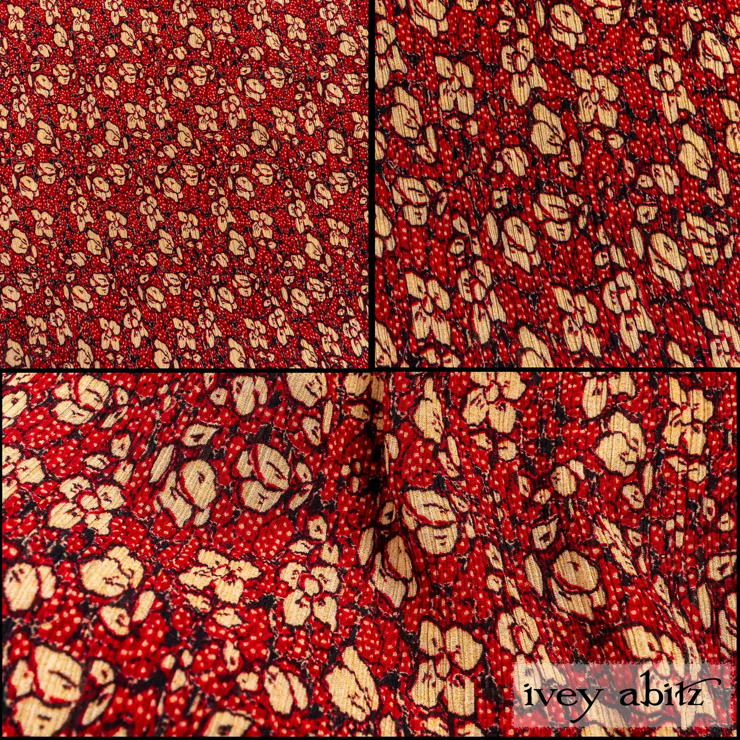 Center Label Floral Silk Chiffon