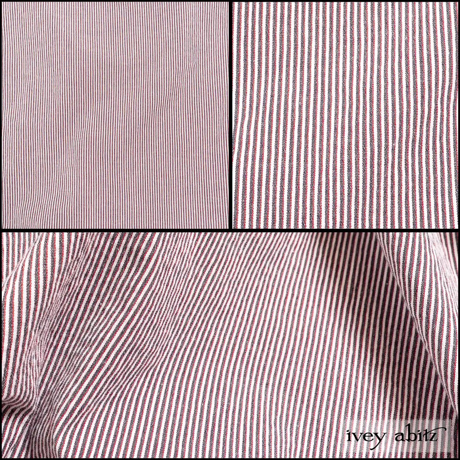 Center Label and Quarter Note Raised Stripe Weave
