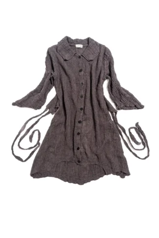 Chittister Duster Coat in Microphone and Record Case Washed Crinkled Weave