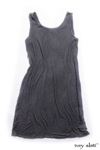 Featured Cilla Slip Frock in Slate Ribbed Knit