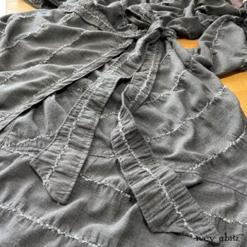 Chomley Dress in a scrumptuous embroidered stripe weave. The Chomley especially loves striped and plaid fabrics.