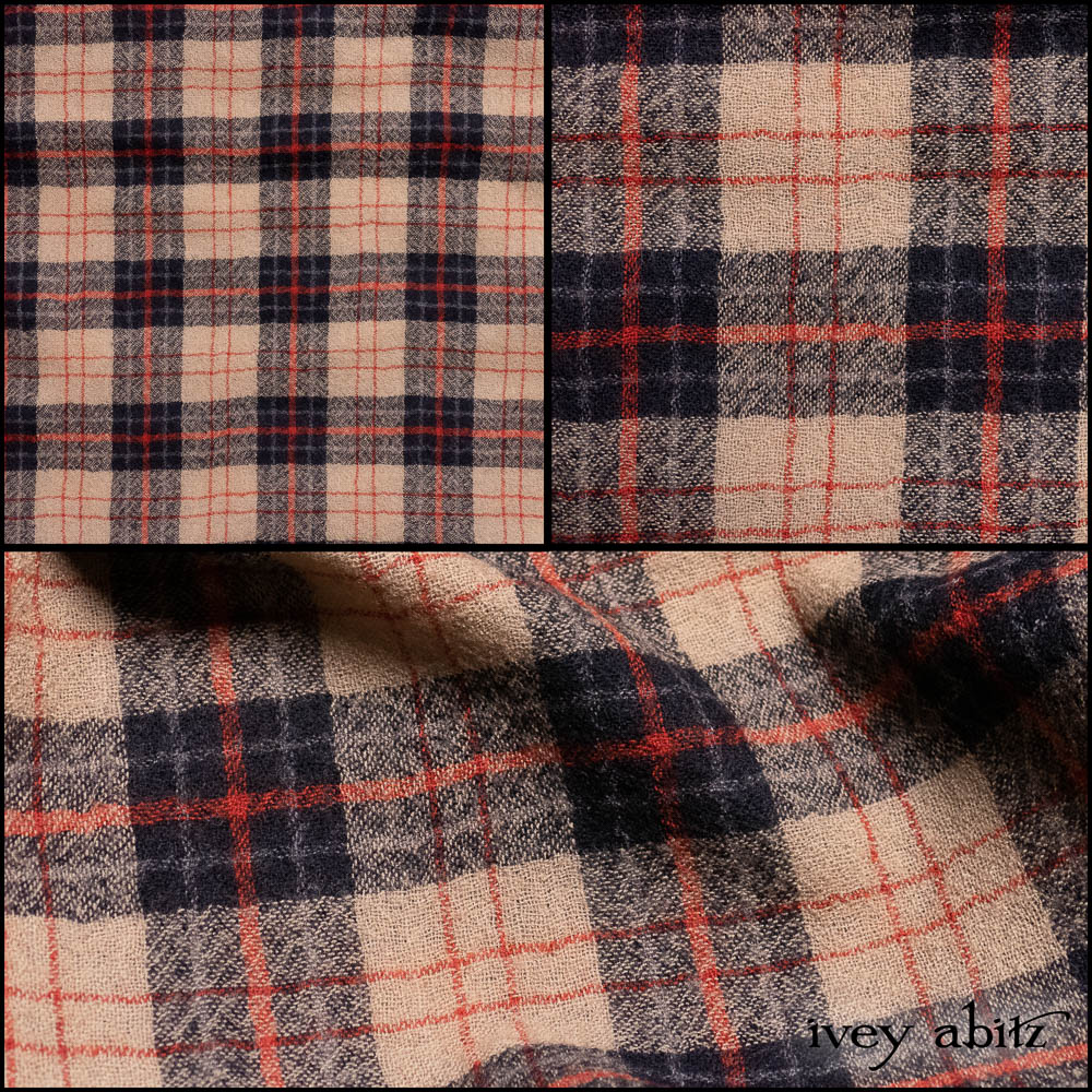 Copper and Kyanite Plaid Wispy Wool