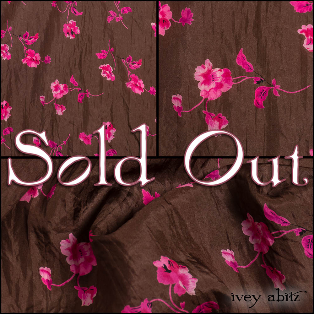 Cottage Rose Floral Crushed Silk