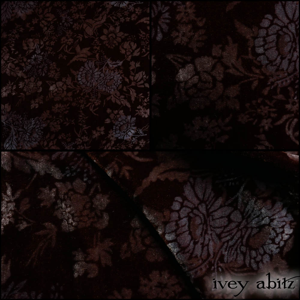 Crimson Sky Floral Silk Velvet
