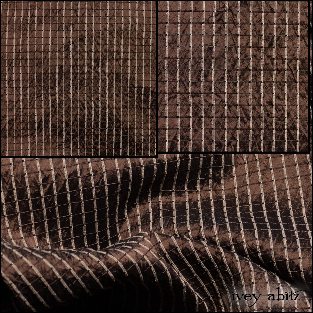Earth Embroidered Stripe Silk