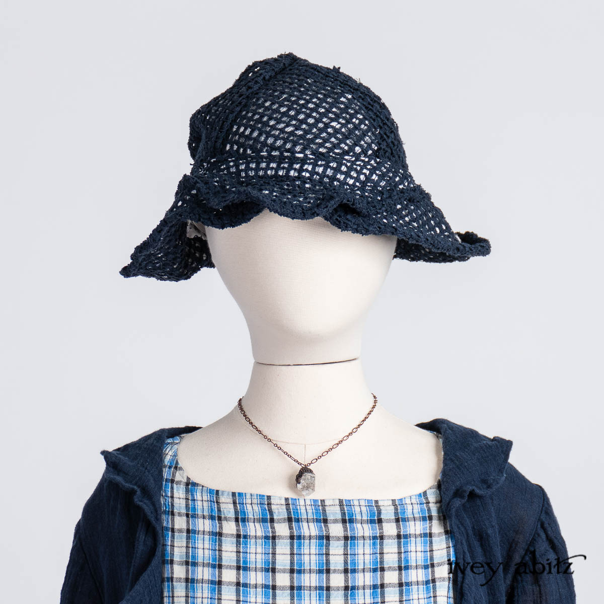 Hapgood Hat in Bastille Blue Open Weave 