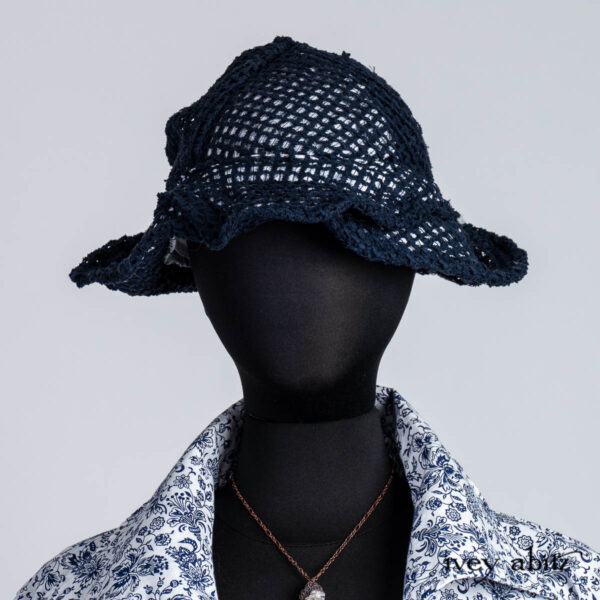 Hapgood Hat in Bastille Blue Open Weave 