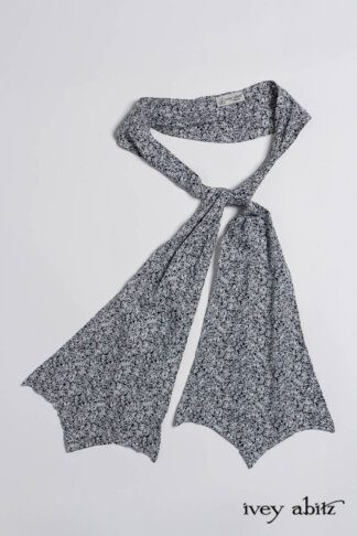 Harbourhill Tie in Grey Gardens Petite Fleur Voile Ivey Abitz bespoke clothing made in New York, USA