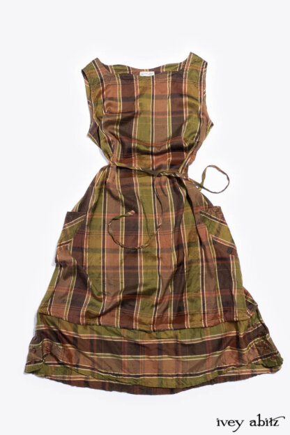 Harrison Frock in Central Park Brownstone Plaid Silk