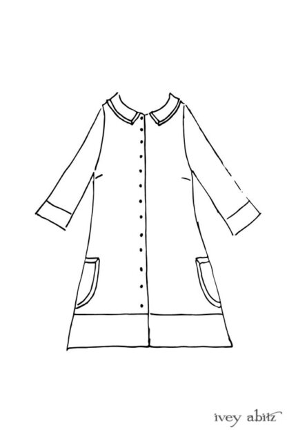 Hudson Duster Coat drawing by Ivey Abitz