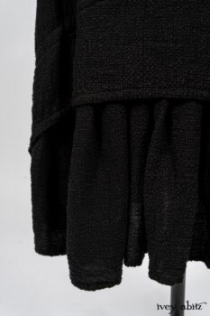 Limited Edition Elliot Jacket in Lakeland Floral Lace Knit; Blanchefleur Frock in Black Puckered Check Weave. By Ivey Abitz