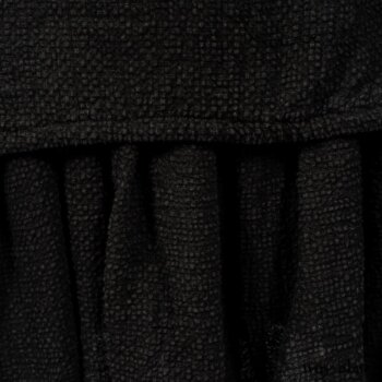 Limited Edition Elliot Jacket in Lakeland Floral Lace Knit; Blanchefleur Frock in Black Puckered Check Weave. By Ivey Abitz