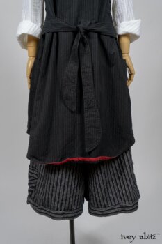 Highlands Shirt in White Wainscot Weave; Fairholme Necktie in Red Door Washed Cotton; Limited Edition Arthur Hill Frock in Royal Pinstripe Twill; Montague Trousers in Lakeland Woven Stripe. By Ivey Abitz