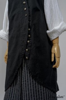 Highlands Shirt in White Wainscot Weave; Fairholme Necktie in Red Door Washed Cotton; Limited Edition Arthur Hill Frock in Royal Pinstripe Twill; Montague Trousers in Lakeland Woven Stripe. By Ivey Abitz