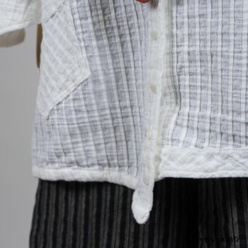 Highlands Shirt in White Clapboard Weave; Fairholme Necktie in Red Door Washed Cotton; Montague Trousers in Lakeland Woven Stripe. By Ivey Abitz