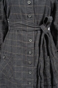 Limited Edition Amorette Shirt Jacket in Lakeland Glen Plaid Weave; Pierrepont Leggings Breeches in Fresh Water Melange Knit. By Ivey Abitz