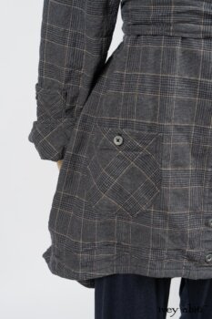 Limited Edition Amorette Shirt Jacket in Lakeland Glen Plaid Weave; Pierrepont Leggings Breeches in Fresh Water Melange Knit. By Ivey Abitz