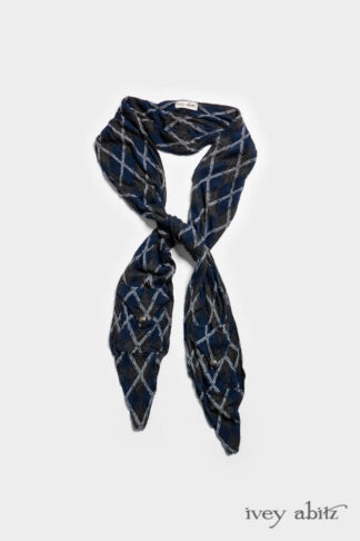 Baedeker Scarf in Fresh Water Argyle Knit One Size