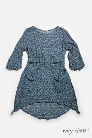 IA101 Delphine Dress in Horizon Crinkled Silk Chiffon-M