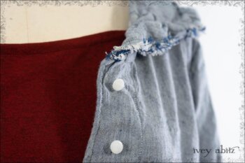 Celia Shirt in Sacred Lake Washed Stretch Linen; Cilla Camisole in Cordelia Rose Melange Knit; Celia Skirt in Shore Path Washed Stretch Linen.