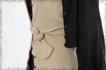 Eugenia Jacket in Black Lightweight Linen Knit; Sidonie Shirt in Shore Path Pebbled Cotton Linen; Cilla Slip Frock in Wolfie Grey Melange Knit.